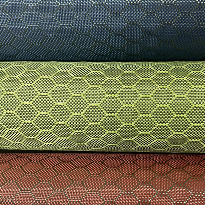 Patrón de fútbol tela de fibra mezclada con carbono aramídico